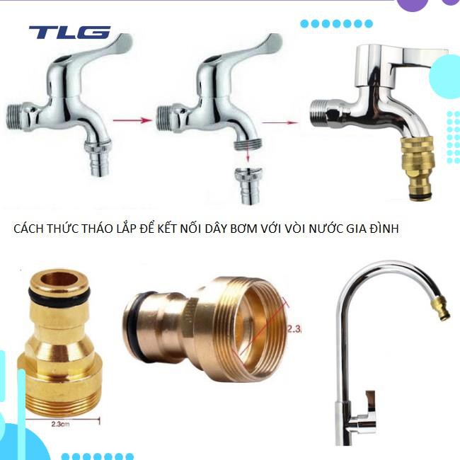 HCM Bộ dây vòi xịt nước rửa xe, tưới cây . tăng áp 3 lần, loại 3m, 5m 206701-2Hđầu đồng, cút đồng,nối đồng + tặng đai