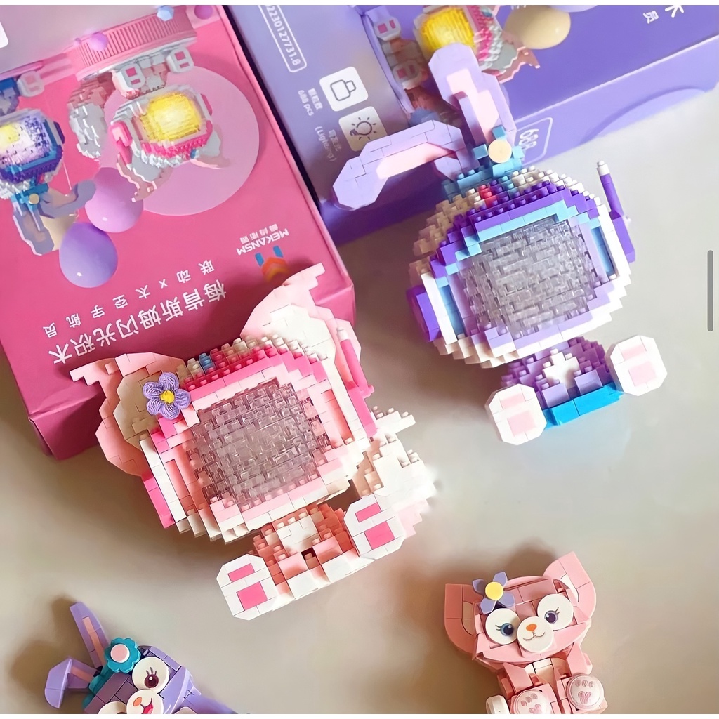 Đồ Chơi Lắp Ráp Xe Đua Lego Stella / LinaBell Phi Hành Gia, Motor Đèn Led 3D