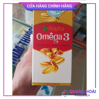  Omega 3 Abipha ( lọ 100 viên ) - Sáng mắt, tăng cường trí nhớ, chống lão hóa và sơ vữa động mạch 