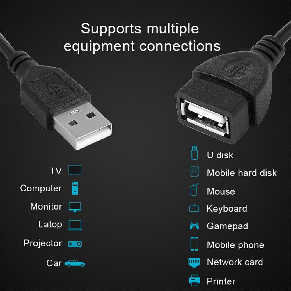 CHOOKEY Dây Cáp USB Nối Dài Tốc Độ Cao Cho Máy Tính