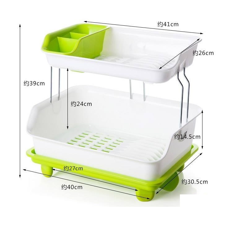 Kệ up chén dĩa 2 tầng _ Giao màu ngẫu nhiên - BX2375