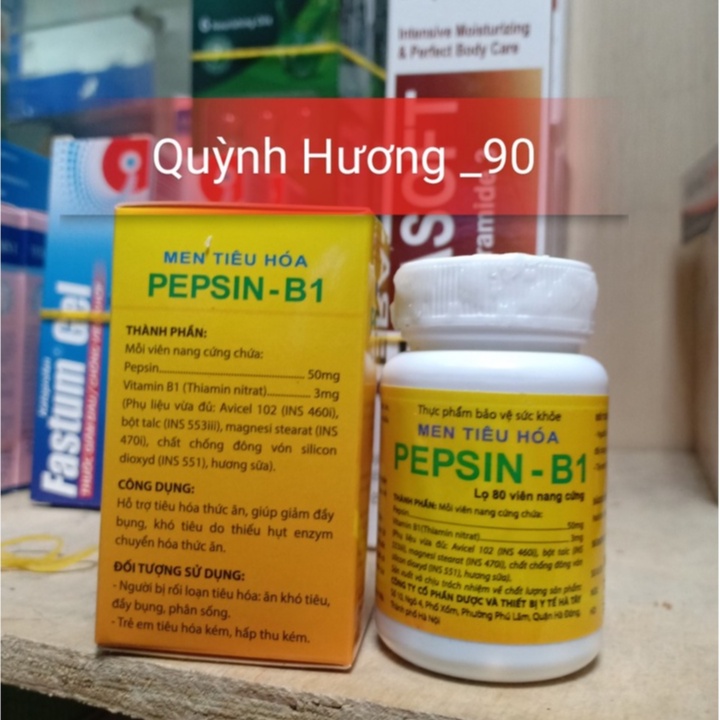 Men tiêu hóa Pepsin B1 lọ 80 viên giúp ổn định hệ tiêu hóa