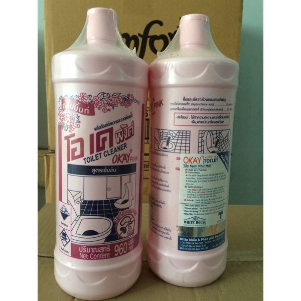 Nước Tẩy Bồn Cầu Toilet Okay Pink 960 ml Thái Lan