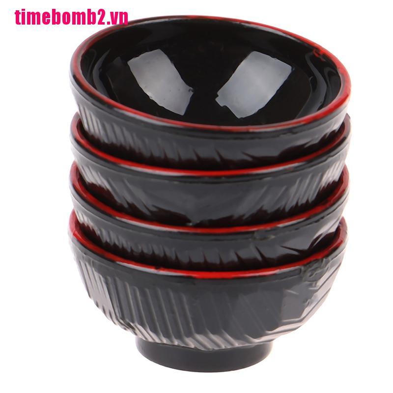 Bộ 4 Cốc Nhựa Màu Đen Tỉ Lệ 1: 1 Dùng Trang Trí Nhà Cửa