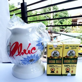 COMBO 2 TINH DẦU TRÀM HOA NÚI TẶNG ĐÈN XÔNG TINH DẦU