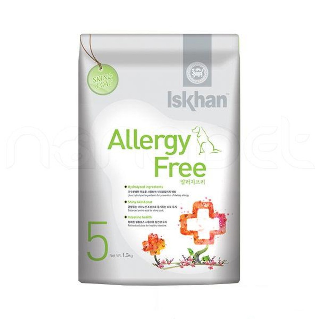 Thức ăn hạt khô Iskhan Allergy Free cho chó HỖ TRỢ VÀ NGỪA VIÊM DA DỊ ỨNG - Nhiều size - Taphoamari