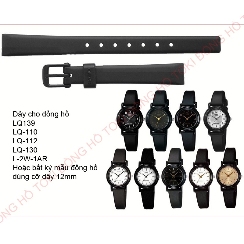 Dây đồng hồ casio LQ-139 chính hãng cỡ 12mm