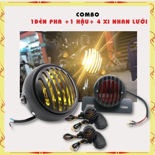 ⭐⭐⭐⭐⭐ trọn bộ lưới : đèn pha + đèn hậu + 4 xi nhan lưới , hàng chất chuyên độ xe win , honda 67...