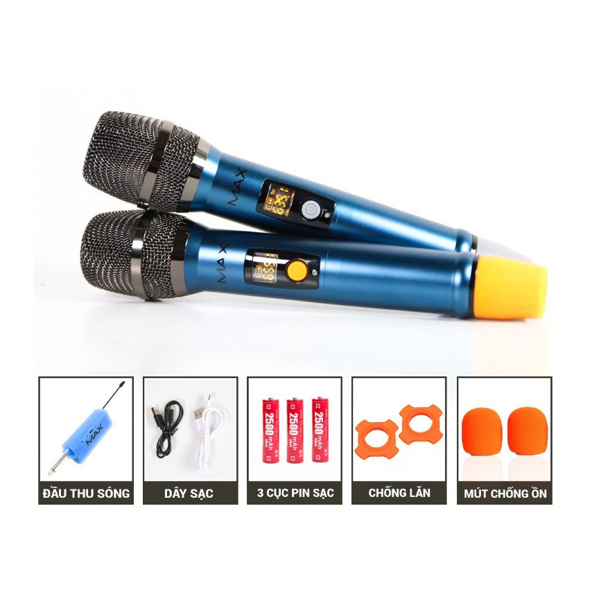 Micro không dây đa năng Max 56 - Hút âm tốt, chống hú hiệu quả