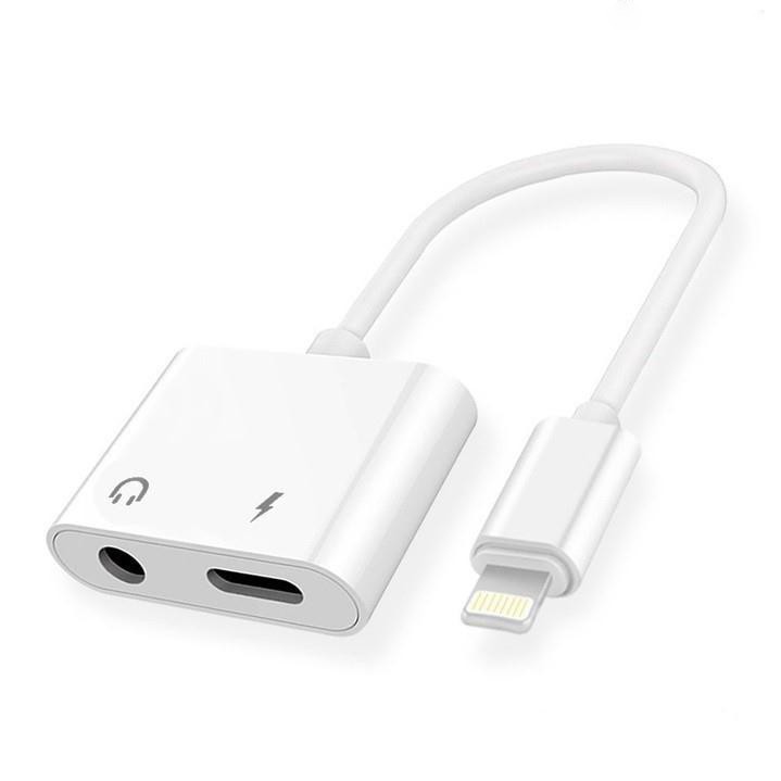 Cáp Chuyển Lightning Iphone Sang Tai Nghe Jack 3.5mm Và cổng Sạc Lightning