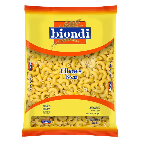 Nui Chữ C Elbows Số 35 Biondi 500g (Thương Hiệu Úc - SX Thái Lan) - Date: 28/09/2023