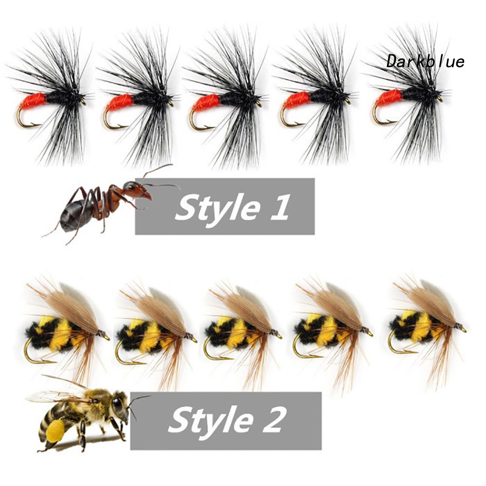 Set 10 Mồi Câu Cá Giả Côn Trùng Tiện Lợi