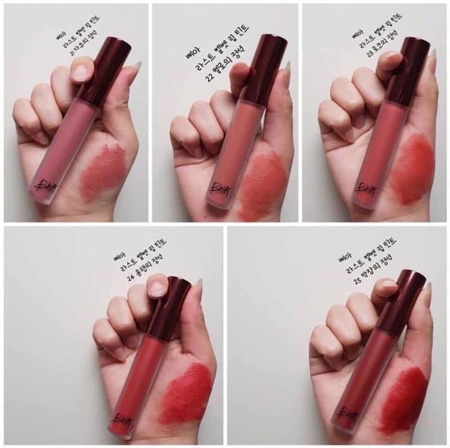 [Bạn mới nhập COSHBM -50% đơn 0Đ] Son kem Bbia Last Velvet Lip Tint Full màu 21 22 23 24 25 36 38