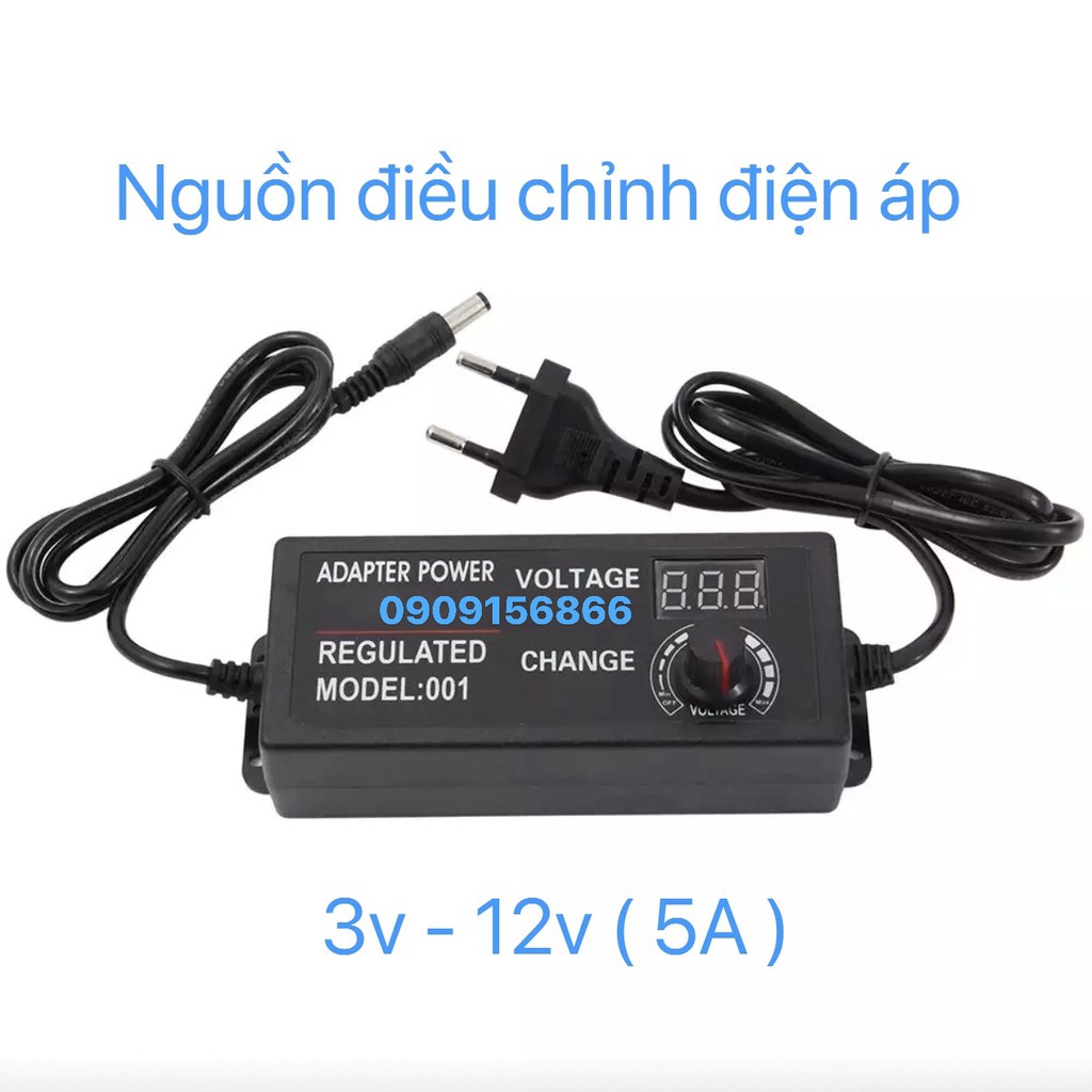 Nguồn điều chỉnh điện áp đa năng 3v - 12v 5A