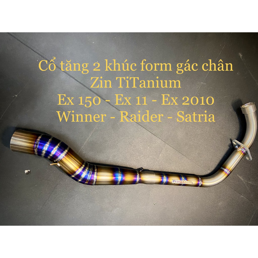 ( vẫy mũi tên, ko móp, chuẩn form ) Cổ Titan 2 khúc cổ pô Titan các dòng xe Sonic/Winner/satria/raider/ex135/ex150/ex10