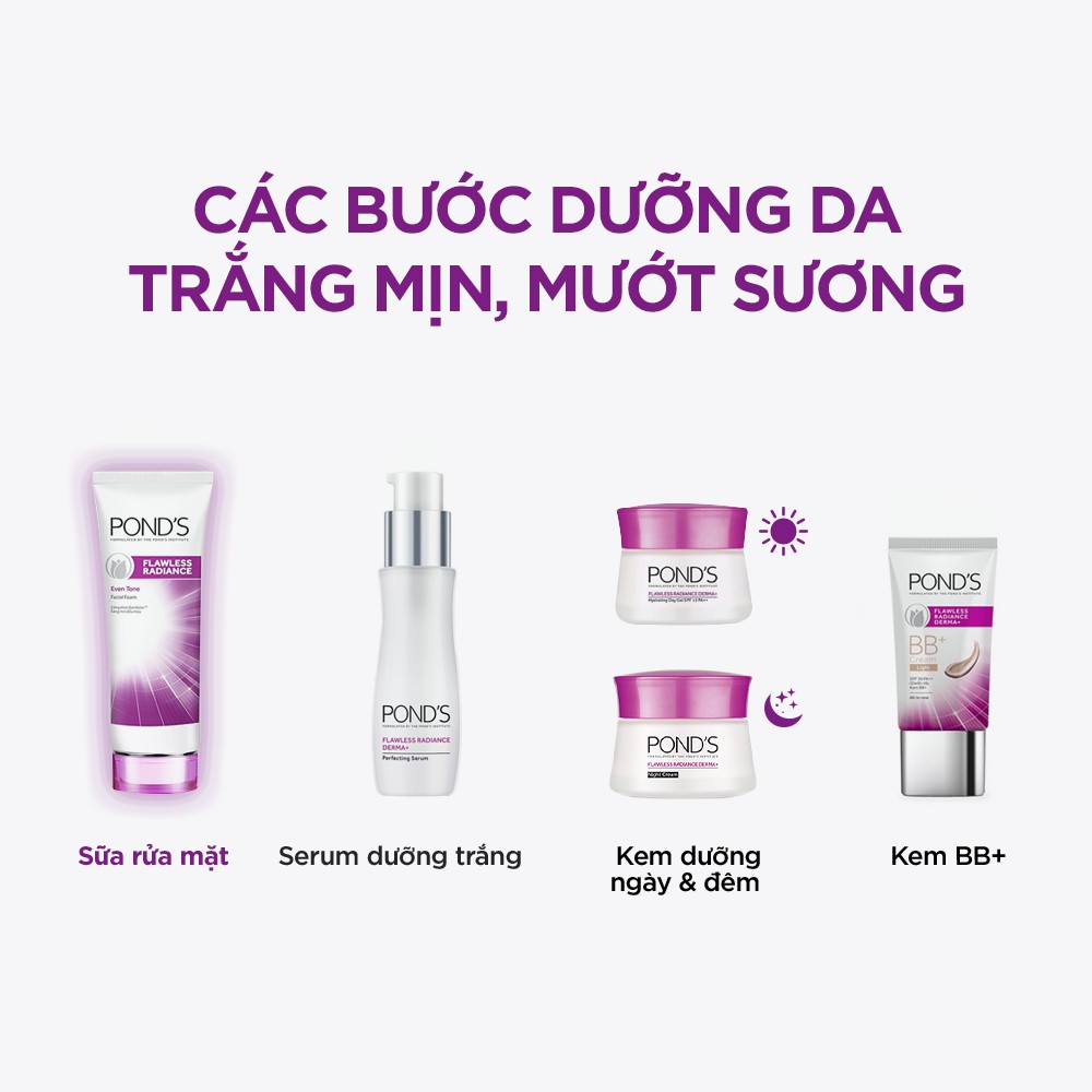 [HB GIFT] Sữa rửa mặt sáng da cao cấp Pond's  Flawless White TM- Trắng không tì vết 50g | BigBuy360 - bigbuy360.vn