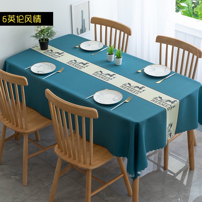 Khăn Trải Bàn Hình Chữ Nhật Chống Nước Chống Dầu Phong Cách Bắc Âu