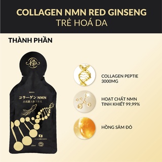 Collagen NMN Red Ginseng Huyền Phi (Hộp 10 gói x 20ml)