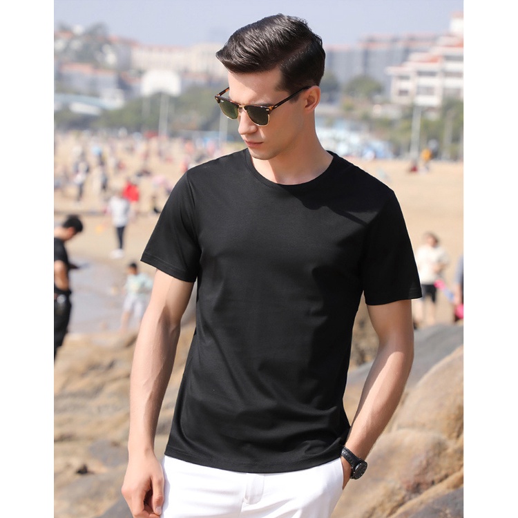 [Hot 2022] Áo Thun Nam Cổ Tròn Cao Cấp Trơn Màu Dáng POLO Vải Cotton 4 Chiều Co Giãn, Dày Dặn, Form Dáng Việt Nam | BigBuy360 - bigbuy360.vn