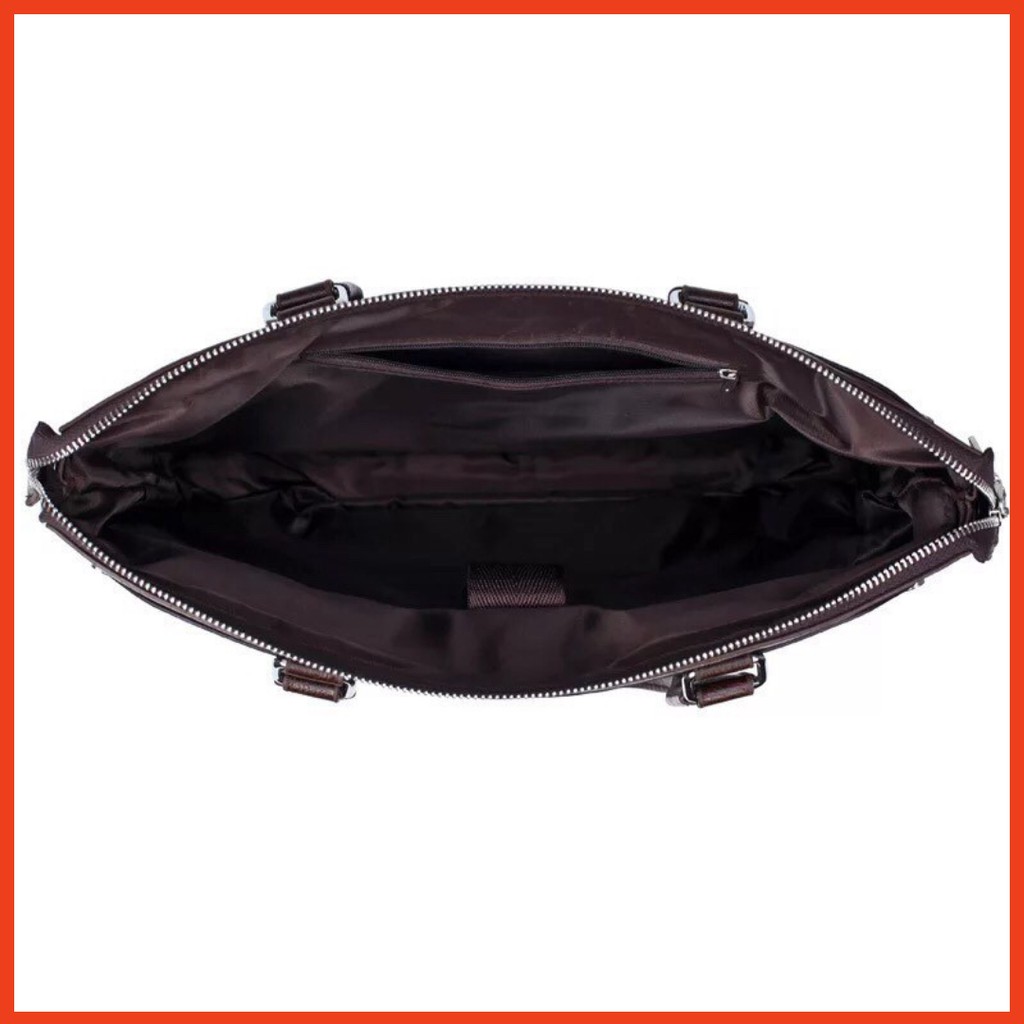 Túi xách cặp da đựng laptop công sở JEEP BULUO 38x28x6cm (Nâu đậm-Nâu sáng-Đen) | BigBuy360 - bigbuy360.vn