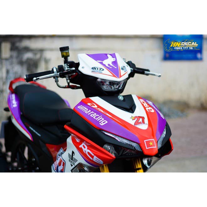 Tem Trùm Exciter 155 Đỏ Tím Trắng RCB