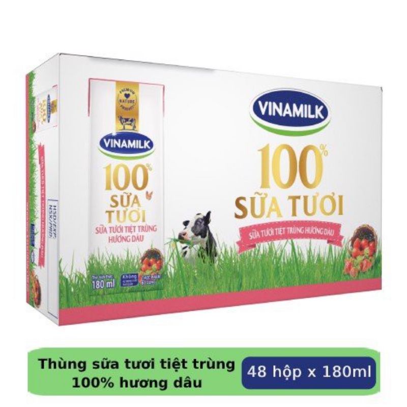 THÙNG SỮA TƯƠI 100%VINAMILK 180ML