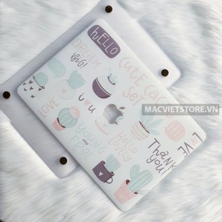 Ốp Macbook Hình Hello Cute Đủ Dòng (Tặng Kèm Phủ Phím Và Set Nút Chống Bụi)