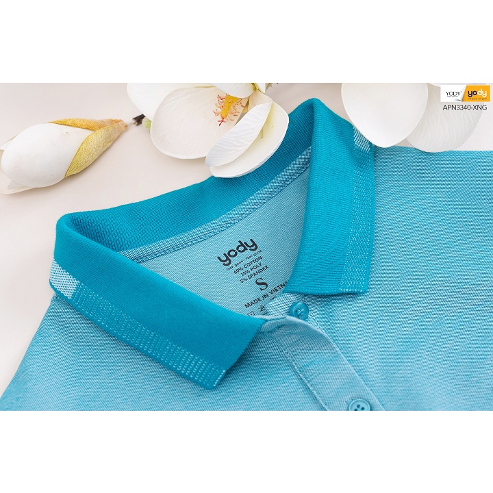 Áo thun polo nữ có cổ YODY chính hãng, áo polo mắt chim thanh lịch, thấm hút mồ hôi, thoáng mát - APN3340 | BigBuy360 - bigbuy360.vn
