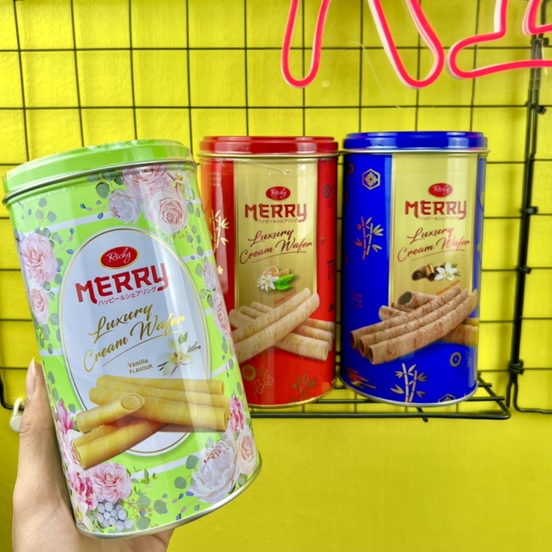 Bánh quế Richy Merry lon 208g