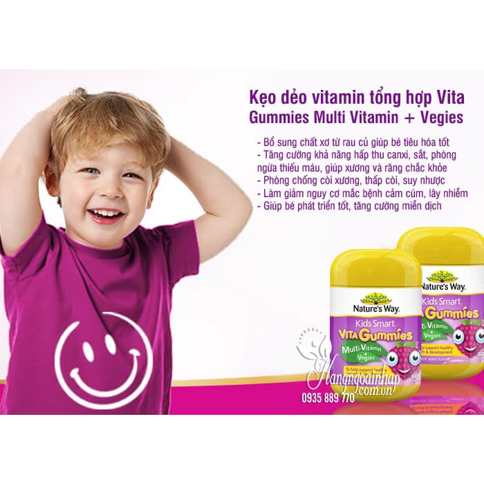 Kẹo dẻo vitamin tổng hợp Nature's Way Multi Vitamin For Fussy Eaters cho bé