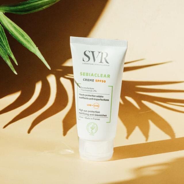 [Mã BMBAU50 giảm đến 50K đơn Kem làm giảm mụn và chống nắng cao SVR SEBIACLEAR Creme SPF50+ 40ml