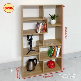 🏅HÀNG CAO CẤP️🏅 TỦ SÁCH 8 NGĂN ĐỂ SÀN VÂN GỖ TỰ NHIÊN - HÀNG CÔNG TY SÂU 33CM VÁN MDF DẦY 18,5 mm | BH 12 THÁNG