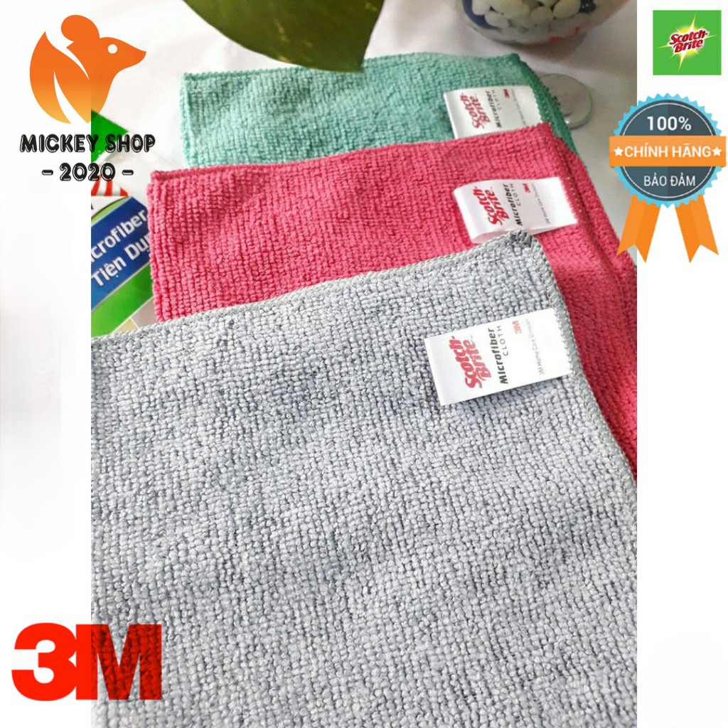 [KHUYÊN DÙNG] Combo 3 Gói 3 cái khăn Scotch Brite 3M Lau bếp Microfiber Tiện Dụng - USA