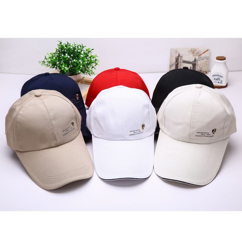 Nón lưỡi trai cotton hoạ tiết in phong cách thể thao cho nam và nữ