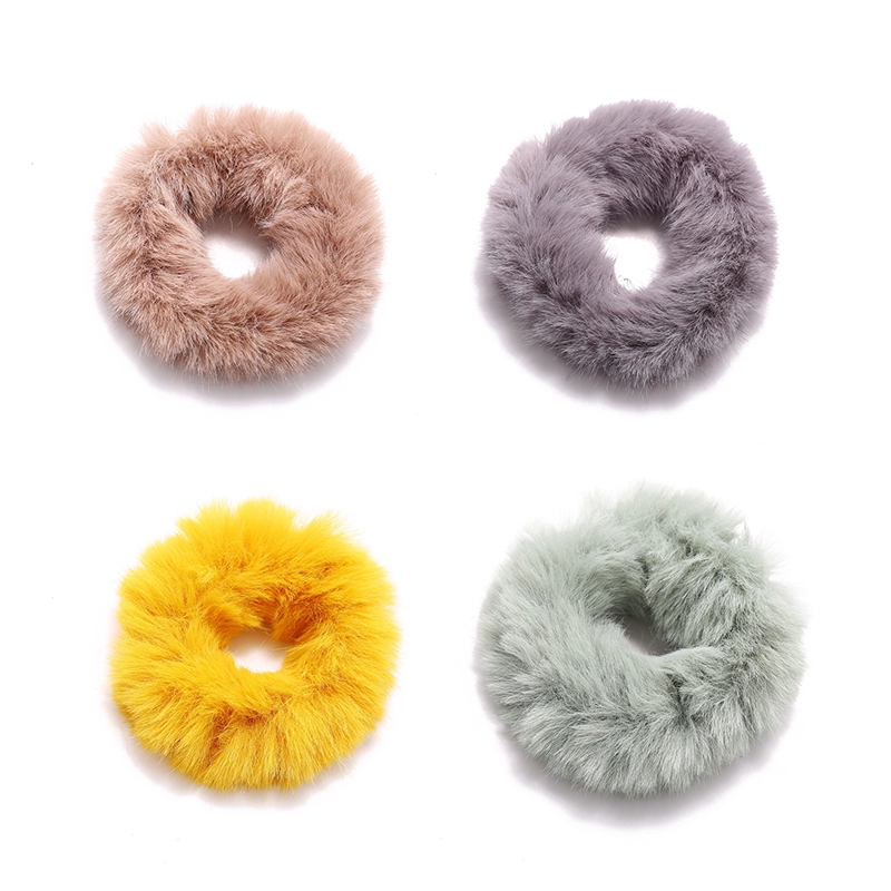 IF ME Dây buộc tóc bằng vải nhung màu trơn phong cách đơn giản hợp thời trang cho nữ