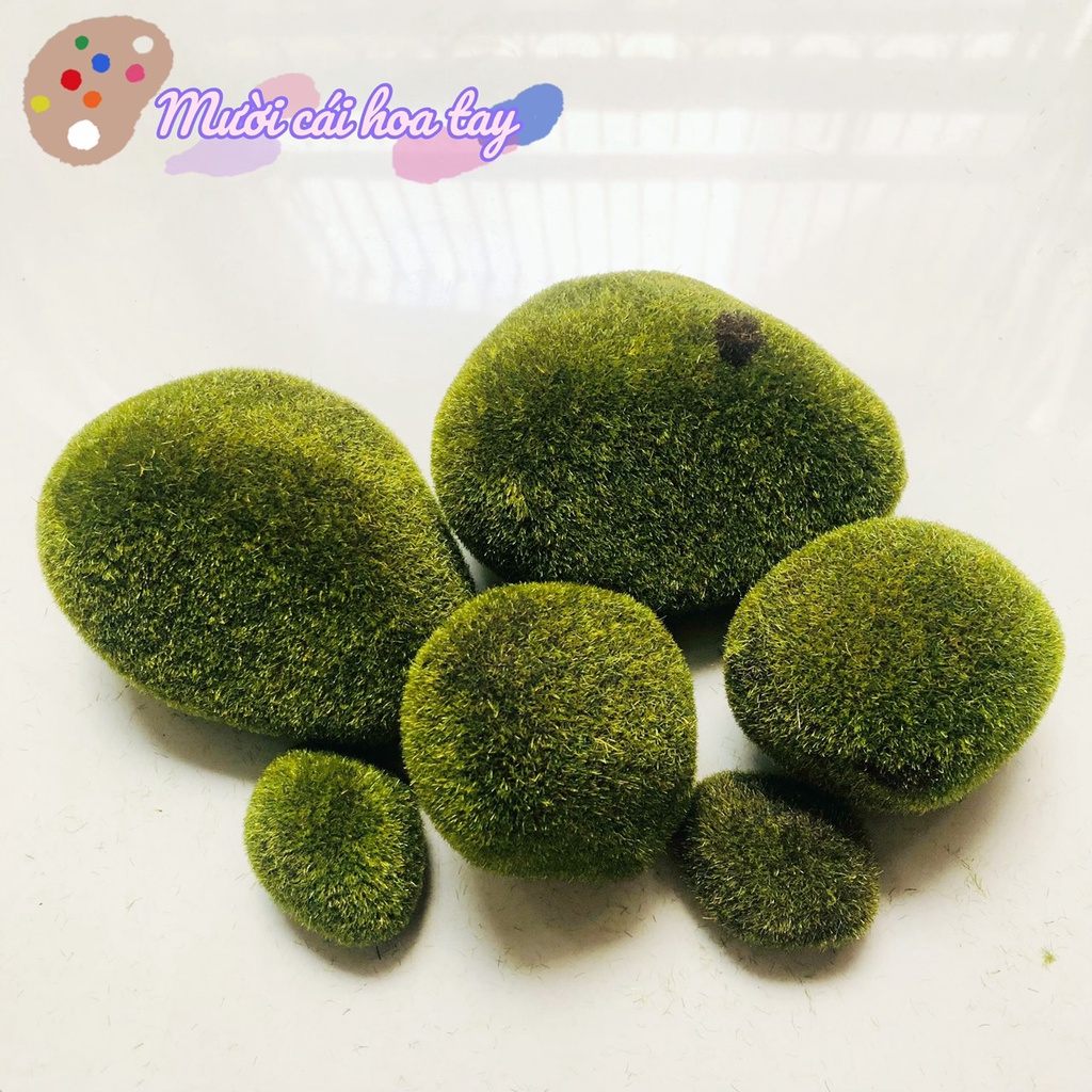 Rêu Đá Trang Trí Cắm Hoa Tạo Mô Hình Bonsai Bộ 6 Cục Rêu Giả Làm Tiểu Cảnh Mini Trang Trí Hộp Quà Tặng