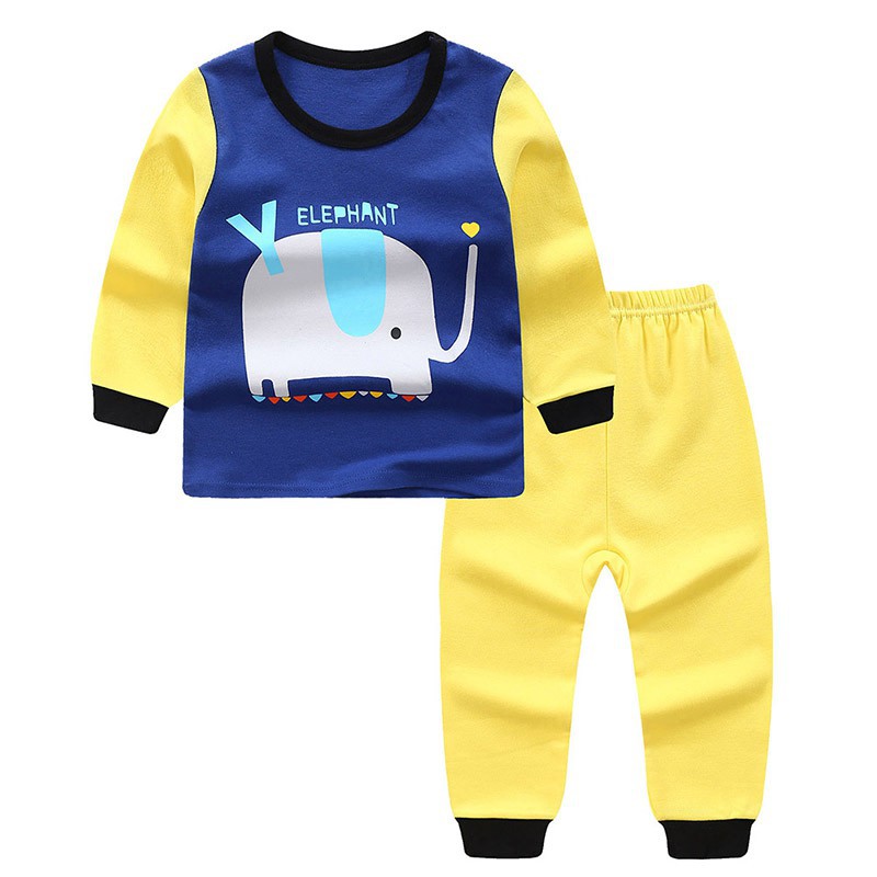 Set đồ ngủ dài in họa tiết hoạt hình dễ thương cho bé