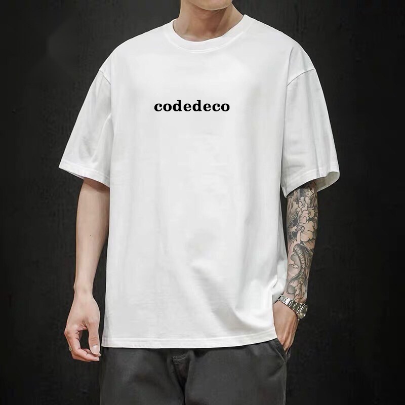 Áo thun unisex CODEDECO Basic Collection 1 dáng tay lỡ nam nữ form rộng