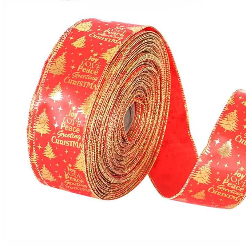 Cuộn Dây Ruy Băng Trang Trí Giáng Sinh Lấp Lánh Dài 2M