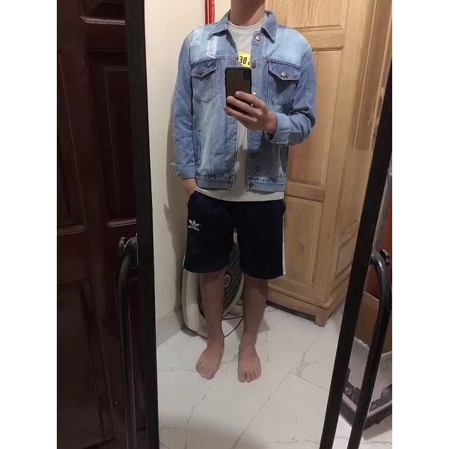 [VIP] Aó khoác jean nam GM rách nhẹ kinh điển form chuẩn đẹp hình thật túi thật nhận hàng bất ngờ từ Chiwawa shop