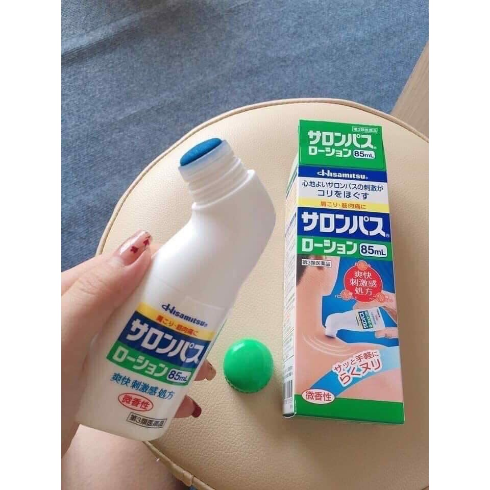 Dầu Nóng Xoa Bóp Salopas Hisamitsu Chai Lăn Tiện Lợi Nhật Bản 85ml