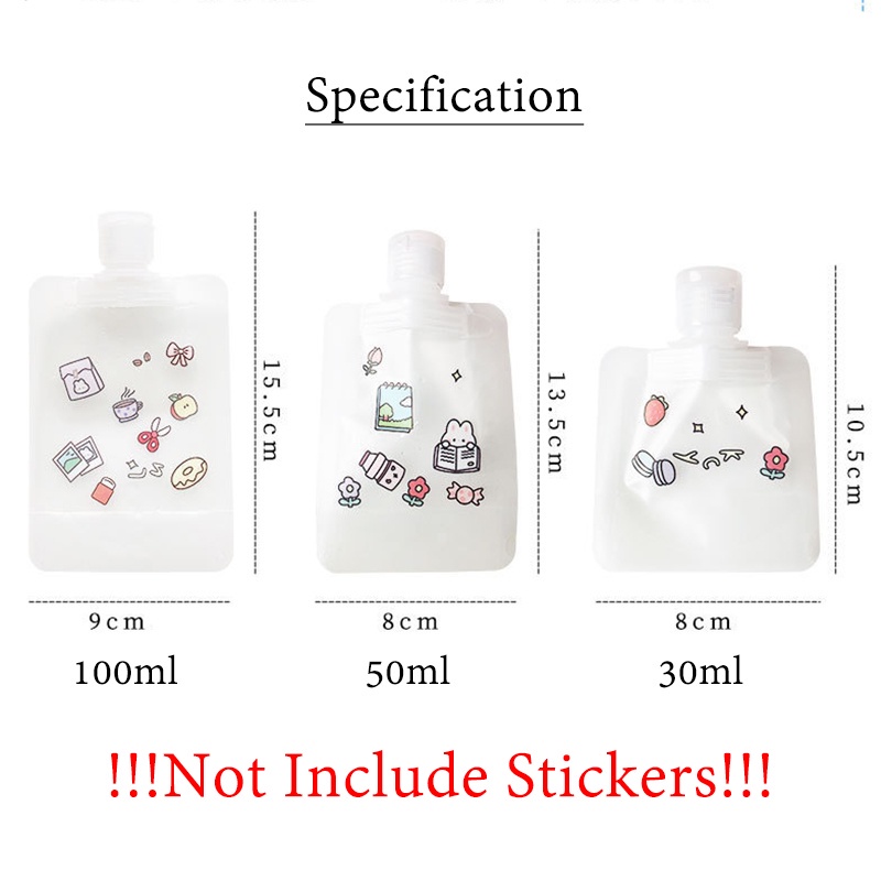 Túi Rỗng Trong Suốt Dạng Bóp Đựng Mỹ Phẩm / Dầu Gội / Kem Mặt CFH Mang Đi Du Lịch Tiện Lợi