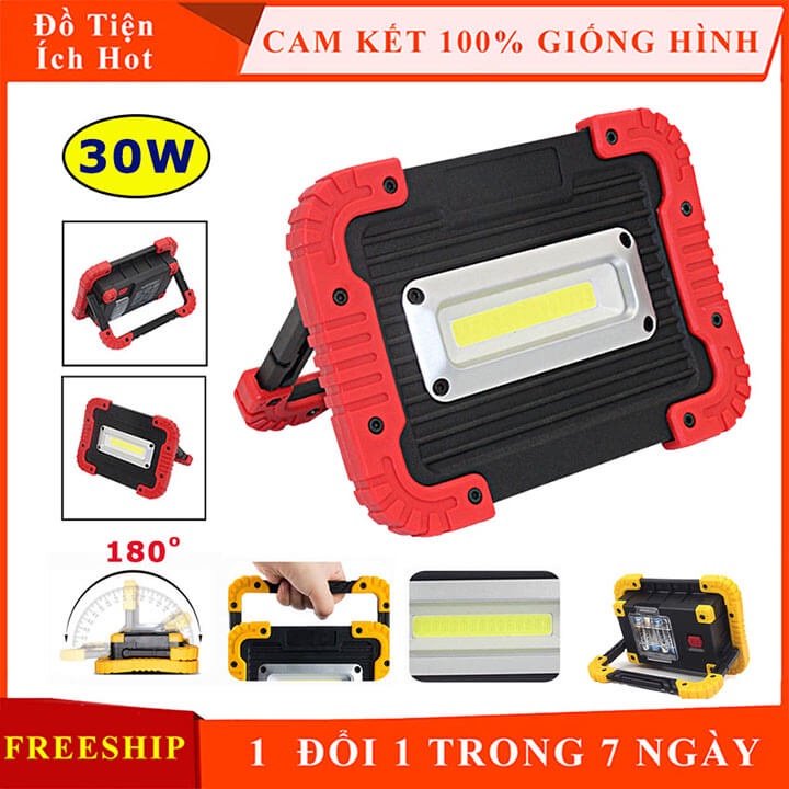 Đèn pin xách tay siêu sáng 750 LUMENS 30W, chống nước IP65, sử dụng pin AA