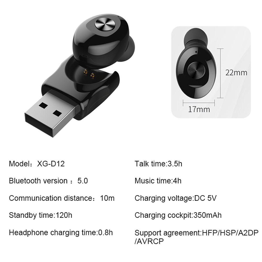 Tai Nghe Bluetooth 5.0 Không Dây Chống Thấm Nước IPX7 AUGUSTINA Kiểu Dáng Thể Thao