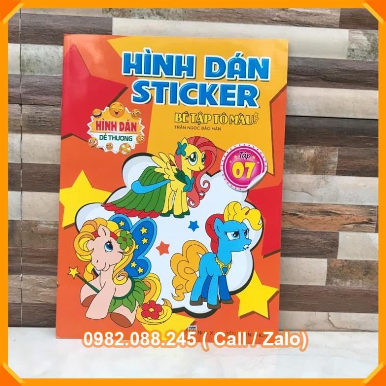 Hình dán STICKER bé tập tô màu