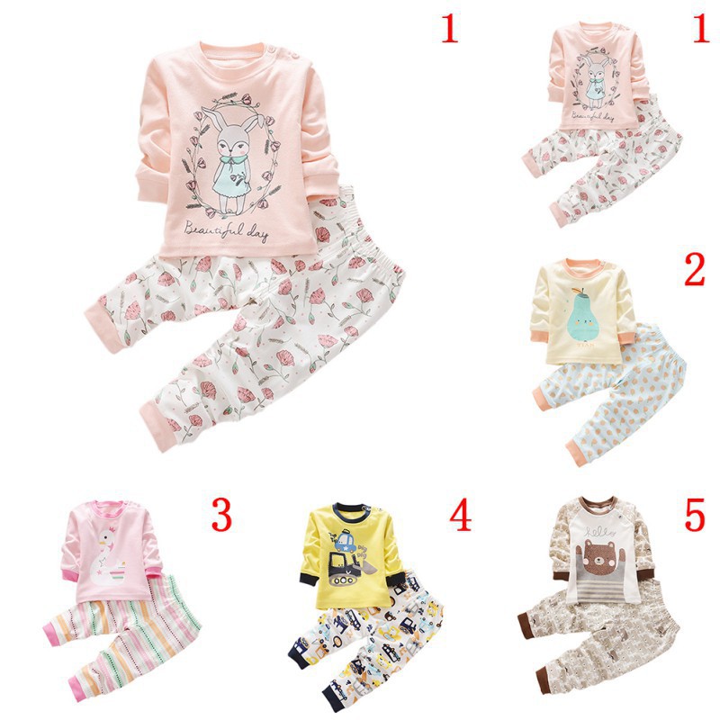 Set áo+quần dài hoạ tiết hoạt hình cho bé