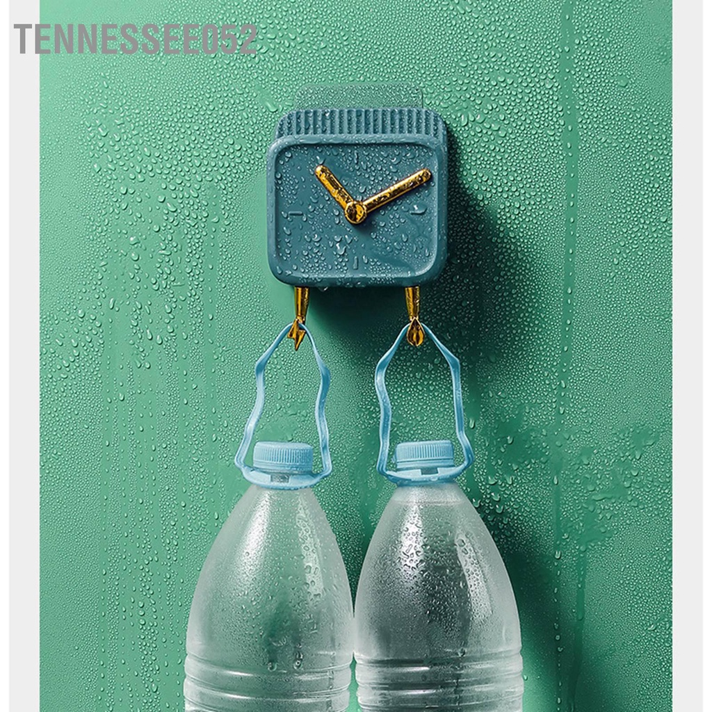 Tennessee052 Hộp lưu trữ treo tường Đồng hồ PP đựng đa chức năng có hình dạng với móc cho đầu giường ngủ tập thể