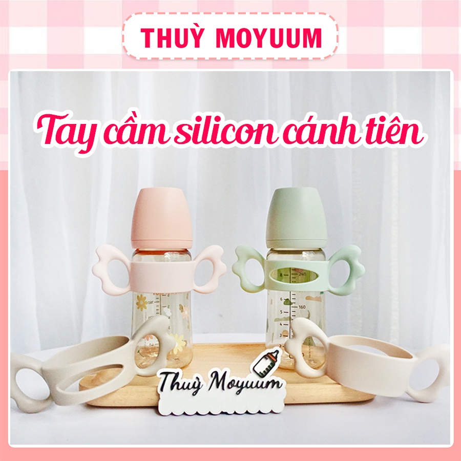 Tay cầm bình sữa silicon cánh tiên ( Lắp vào bình moyuum, upis...)