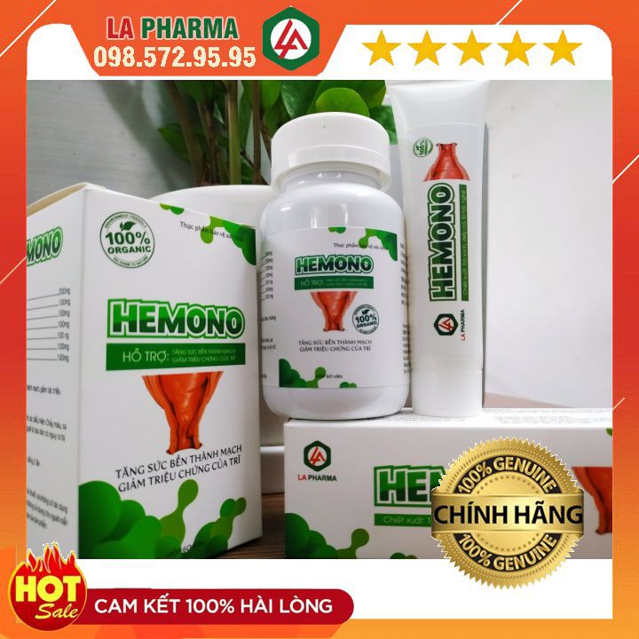 Viên uống trĩ Hemono - Gel teo trĩ Hemono CHÍNH HÃNG LaPharma