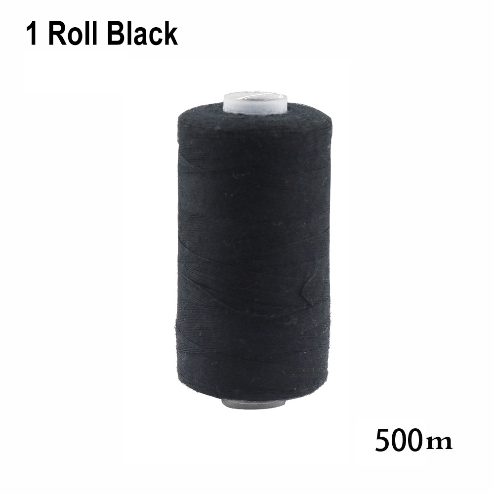 Cuộn Chỉ May 500-3000m Làm Từ Polyester Màu Trắng Đen&amp;amp;Máy May